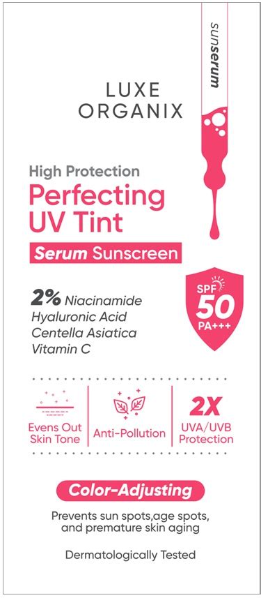 Luxe Organix Uv Perfecting Tint Serum Sunscreen Ingredients Explained