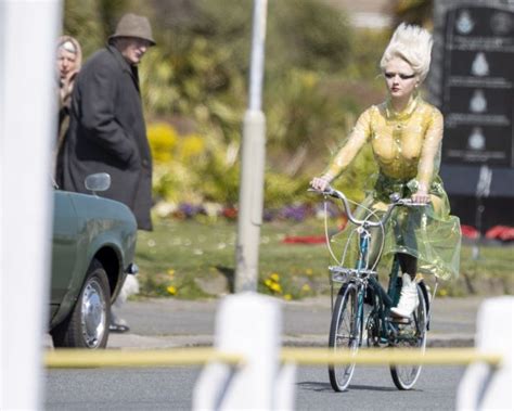 Maisie Williams Rides Bike On Set Of New Sex Pistols TV Series