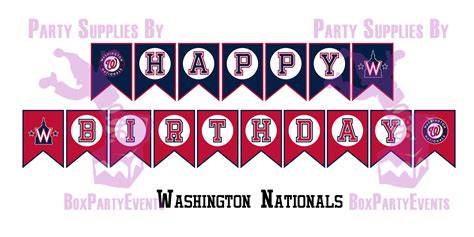 MLB inspired Washington Nationals DIY Happy Birthday Banner - Payhip