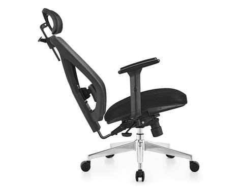 Ofix Korean D20 Height Adjustable Backrest W Seat Slide Black White