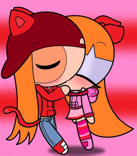 Blossom And Cat Brick Kiss By Kittengabbie22 On Deviantart