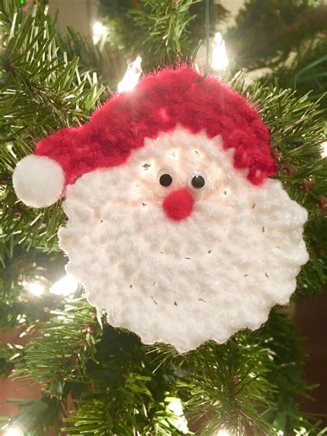 Free Crochet Santa Face Pattern Add A Single Santa Ornament To Find