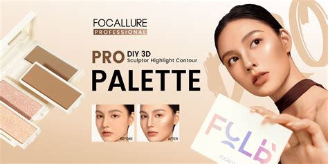 Focallure Pro Palette Diy D Sculptor Highlight Contour Fine Powder