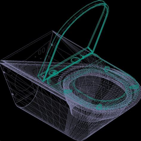 Toilet 3D DWG Model for AutoCAD • Designs CAD