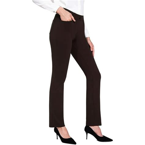 Womens Bootcut Yoga Dress Pants Pull On Stretch Work Business Casual