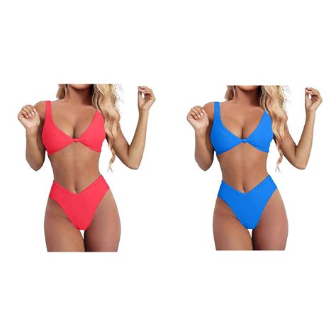 Pack New Bikini Set For Women Plus Size Bathing Suit Tops For Women Sunflower Solid V