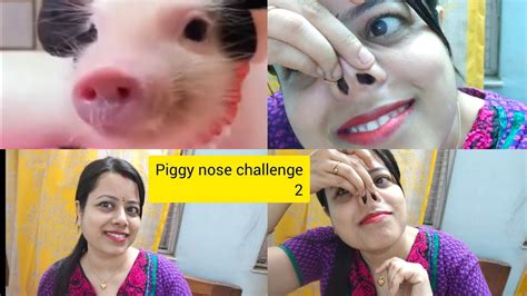 Piggy 👃🐽 🐖🐷 Nose Challenge With Flash Lightrequested Videomust Watch