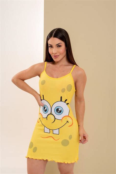 Camisola Bloguerinha C Amarela Olho Imp Rio Lingerie