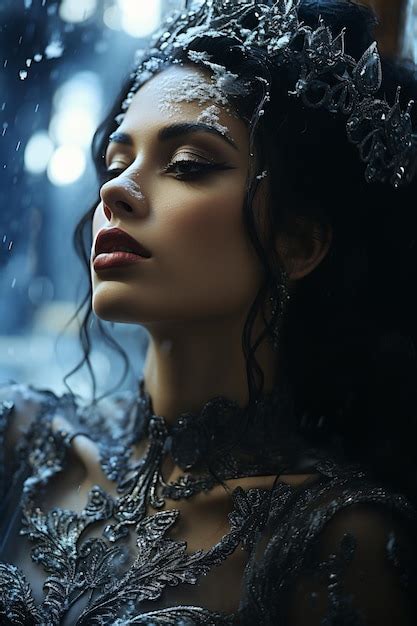 Premium Ai Image Latina Elsa Of Frozen Fallen Queen Icepunk Rage And Destruction Womancore