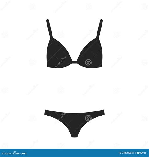 Beach Swimsuit Icon Bikini Beach Wear Summer And Sea Vacation Symbol Stock Vector