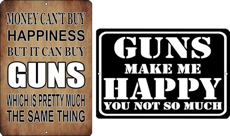 Funny Pro Gun Metal Tin Sign Bundle Wall Décor T Set