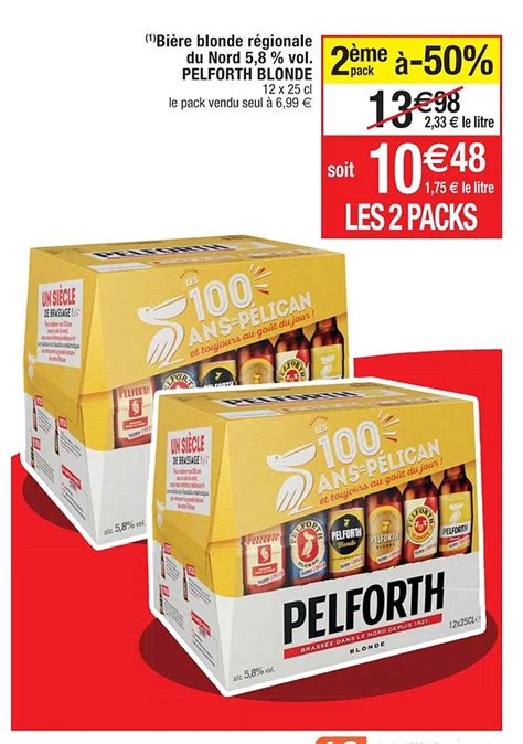 Promo Bi Re Blonde R Gionale Du Nord Vol Pelforth Blonde Chez