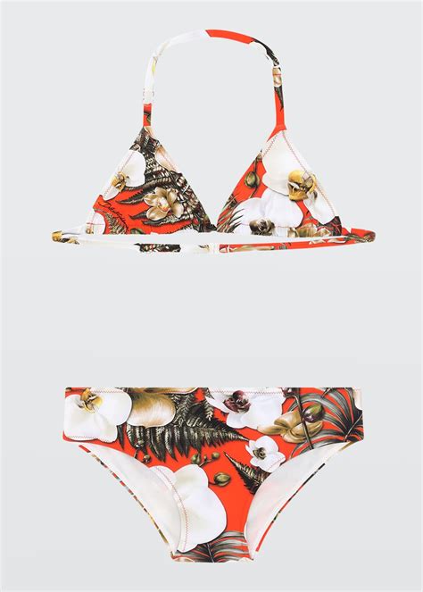 Buy Dolce Gabbana Girl S Piece Floral Bikini Set Orchidee Orange At Off Editorialist