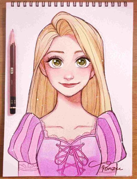 How To Draw Rapunzel From Tangled By Hooplakidz Portu