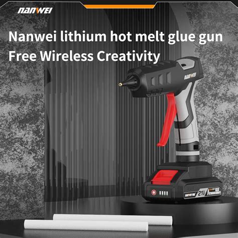 Nanwei Fast Preheating Lithium Electric Power Tools Hot Melt Glue Gun Cordless Portable Hair