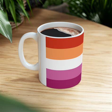 Lesbian Pride Flag Mug LGBTQAI Statement Piece Etsy