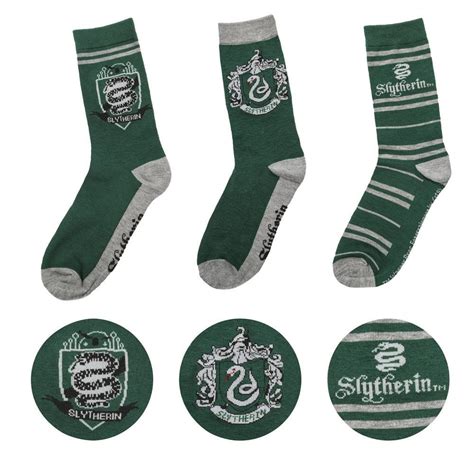 Harry Potter Slytherin Socks 3 Pack Preorder Merchoid
