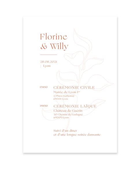 Faire Part Mariage Nude Septembre Papeterie Mariage Lyon