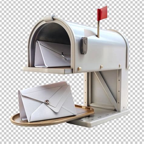 Premium PSD Mailbox Composition With Four Envelopes With Latte On