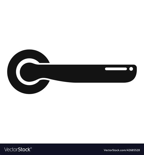 Door handle icon simple lock knob Royalty Free Vector Image