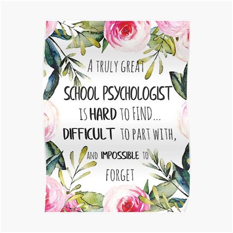 "A truly great school psychologist is hard to find quote / School psychologist Thank you ...