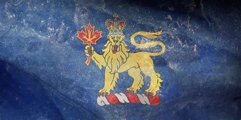 Top View Of Retro Flag Of Governor General Of Canada Canada With