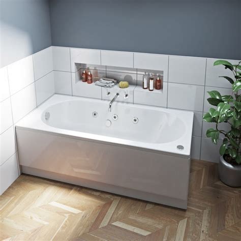 Mode Richmond single end 6 jet whirlpool bath 1600 x 700 | VictoriaPlum.com