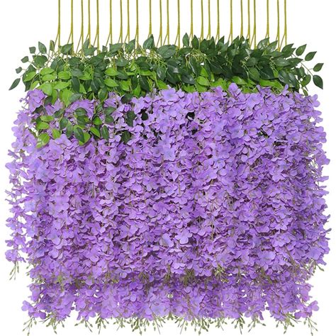 Girlanda Glicynia Pn Cze Zwisy Kwiatowe Xxl Wisteria Fiolet Cm