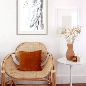 Nude Man Print Bedroom Wall Art Nude Art Print Man Sketch Etsy
