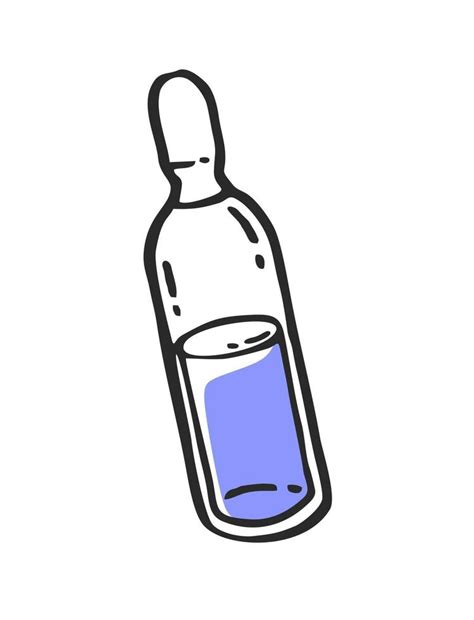 Ampoule with medicine medical pharmaceutical hospital device Vector