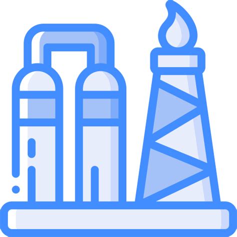 Oil refinery icon Basic Miscellany Blue