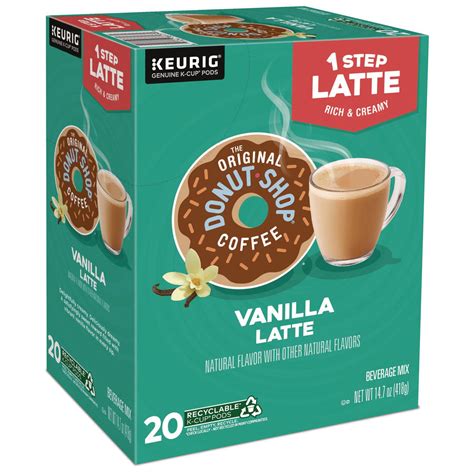 The Original Donut Shop® Vanilla One Step Latte K-Cup, 20/Box - www