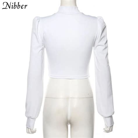 NIBBER/Офисная Женская водолазка с длинными рукавами и пуфами; Топ ...