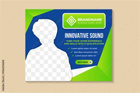 innovative sound headline banner design template in horizontal layout ...