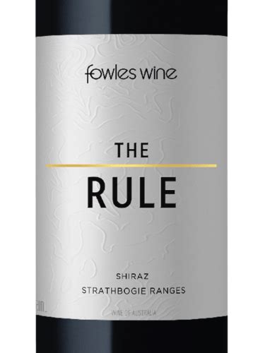 Fowles Wine The Rule Shiraz Vivino Hong Kong