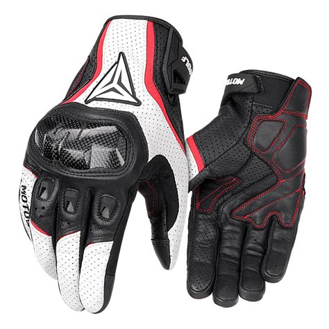 Luvas De Motocicleta De Couro Genu No Motociclista Wearable Motorcross