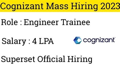 Cognizant Mass Hiring 2023 Finally Started Off Campus Hiring Off