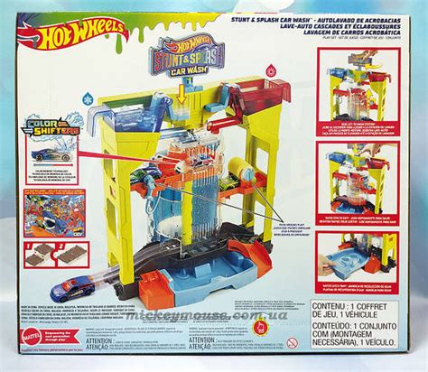Купить Hot Wheels Car Wash хот вилс Автомойка взрыв цветов серии Измени цвет GRW цена
