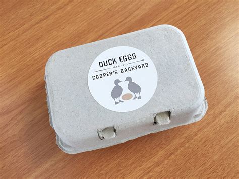 Duck or Goose Egg Carton Labels 12 Egg Carton Stickers Farm - Etsy