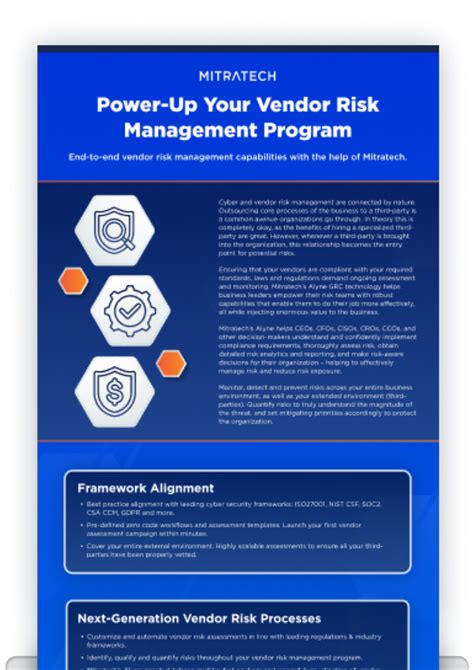 Power Up Your Vendor Risk Management Program Inforgraphic