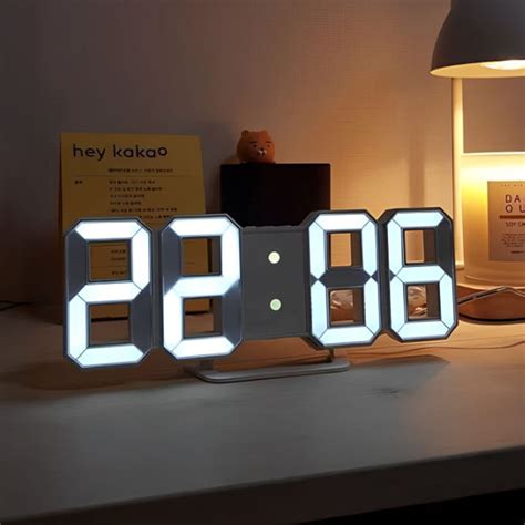 led digital clock wall desk  modern bright display opshop bd