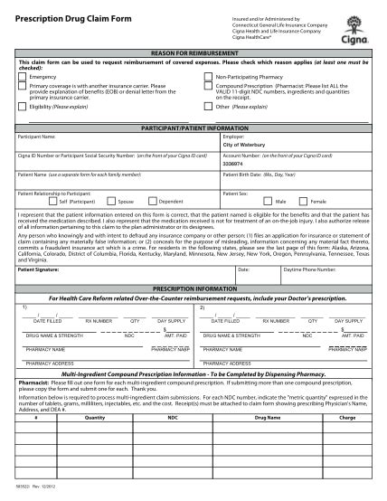 58 Cigna Medical Claim Form Page 4 Free To Edit Download And Print Cocodoc