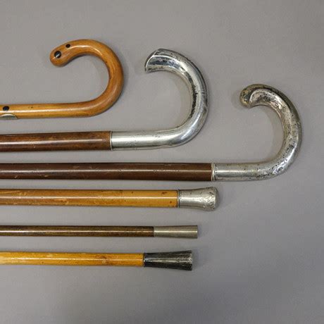 PROMENADKÄPPAR SEX STYCKEN Silver Metall Övriga metallföremål Auctionet