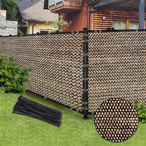 Brown 6FT X 50FT Outdoor Privacy Screen Fence & Mesh Shade Net Cover