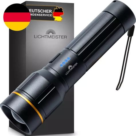 LICHTMEISTER TASCHENLAMPE 2000 Lumen 5000 Mah Akku Taschenlampe