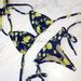 Women S Thong Bikini Lemon Print Etsy