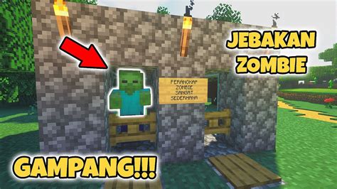 CARA MEMBUAT JEBAKAN ZOMBIE TUTORIAL MINECRAFT INDONESIA ALSA