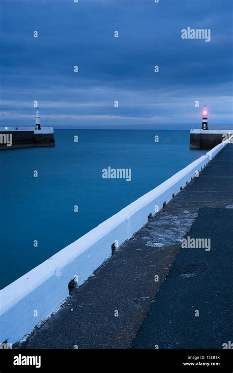 Entrance To Ramsey Harbour Isle Of Man Uk Stock Photo Alamy