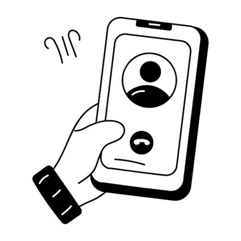 Premium Vector Premium Doodle Icon Of Incoming Call Id