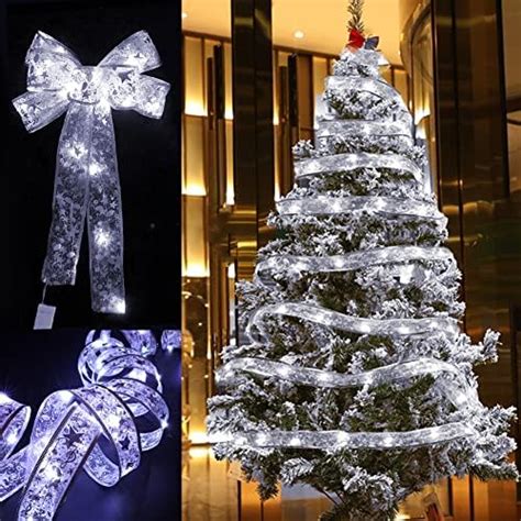 Christmas Tree Ribbon Fairy Lights 19ft 6m 60 Led Shining Ribbon